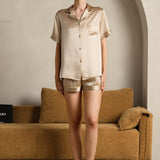 Kozey x Silky© Satin Silk Pajamas Short Pjs Set