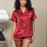Kozey x Silky© Satin Silk Pajamas Short Pjs Set