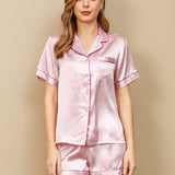 Kozey x Silky© Satin Silk Pajamas Short Pjs Set