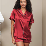 Kozey x Silky© Satin Silk Pajamas Short Pjs Set